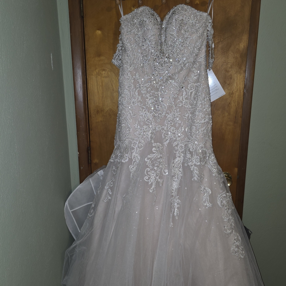 Exquisite Lace Embellished Wedding Gown
